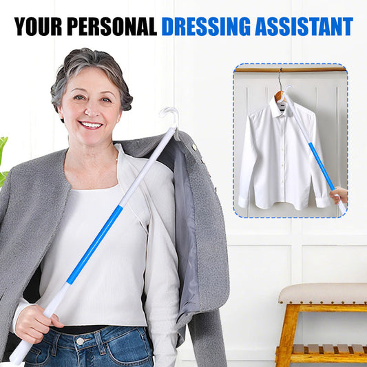 Verstelbare lange schoenlepel met sokkenlichter voor senioren