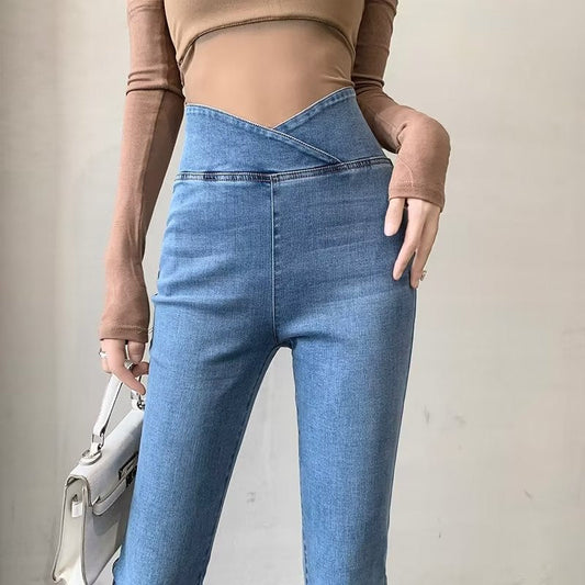 👖50% Korting voor Een Beperkte Periode🔥Elastische micro flared jeans met hoge taille