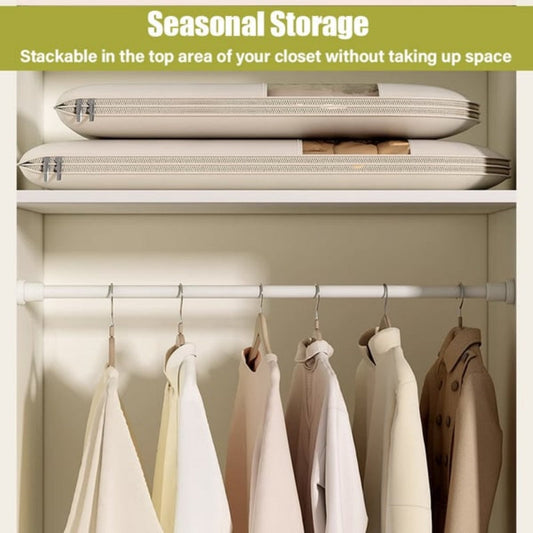 ✨Ruimtebesparende hangende kledingzak met zelfcomprimerende ritssluiting