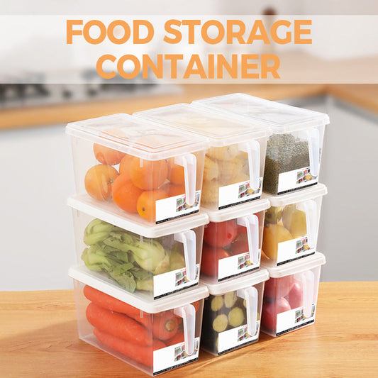 Transparante voedselbewaarbak met deksel voor in de koelkast