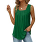 Mouwloze tanktop met vierkante halslijn👚