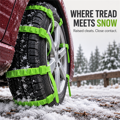 🚗🏍️ Verstelbare Motorbandenkettingen – Antislip Tractieriemmen voor Sneeuw & Modder