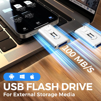 📱⚡ VANDAAG 50% KORTING! Maak opslagruimte vrij op je telefoon en zet foto’s binnen enkele minuten over — 4-in-1 USB-stick voor iPhone, Android en pc 💾