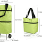 🛍️✨ Veelzijdige boodschappentas – de wieltjes zijn weg te klappen, draagvermogen van 20 kg, uitbreidbaar met een rits!