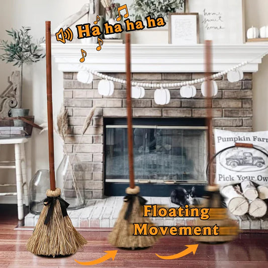 💥Halloween-uitverkoop 🧙‍♀️🪄Zwevende heksenbezem – Spookachtige dansende bezem