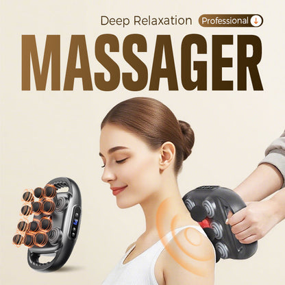 🔥Gratis verzending🔥Multifunctionele automatische spiermassageapparaat met 12 koppen