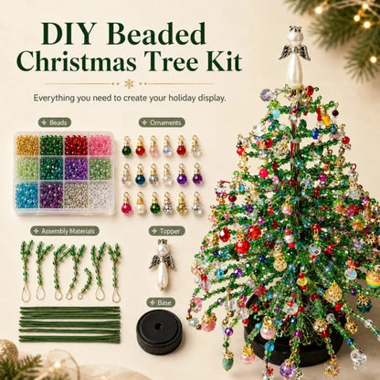 🎄✨ DIY-set voor een kerstboom met kralen – 🎅Maak je eigen sprankelende kerstversiering