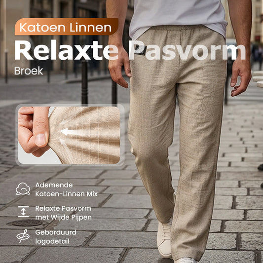🔥Laagste prijs van de week – nog maar één week!👖 Ademende Herenbroek met Rechte Pijpen | Licht, Comfortabel & Perfect voor Elke Dag – Nu 60% Korting