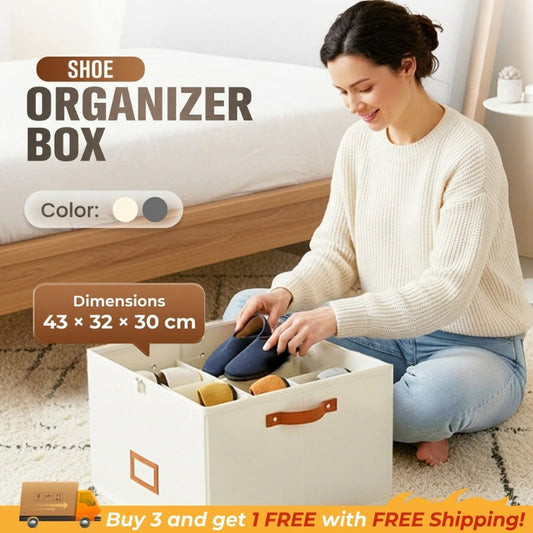 ⏰🔥TIJDELIJKE AANBIEDING: 50% KORTING! 👟 Opbergdoos van stof voor schoenen – opvouwbaar, grote capaciteit, stofdicht en ademend, voor in de kast en de slaapkamer 🧺✨-UK