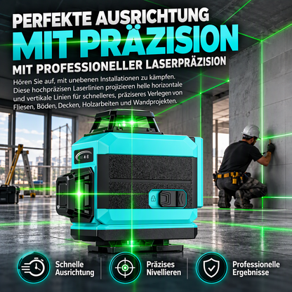 📐💥 Nooit meer scheve tegels of onnauwkeurige metingen! Deze 360°-laserwaterpas projecteert heldere horizontale en verticale lijnen – zelfs bij fel daglicht.