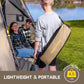 🪑 Kampeerstoel, draagbaar en lichtgewicht, comfortabele, opvouwbare schommelstoel met draagtas voor kamperen, wandelen, op het terras, vissen, draagvermogen tot 113 kg, kampeerligstoel, opvouwbare stoel