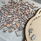 🎁Kerstuitverkoop 49% KORTING🎅135-delige Morandi-kleurige houten puzzel in de vorm van een kat
