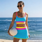 Sportieve 3-delige Nylon Bikini Set met Kleurvlakken
