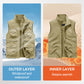 🔥Gratis verzending🔥Omdraagbare Multi-Pocket gevoerde Vest