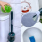 Huishoud Silicone Toiletborstel met lange steel