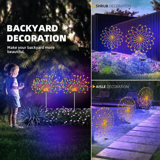 Waterdichte Vuurwerklamp op Zonne-Energie voor de Tuin
