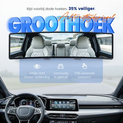 🚗👁️ Brede Auto Gebogen Achteruitkijkspiegel – Groothoekvisie, Eenvoudige Installatie & Universeel Pasvorm（Veilig Rijden Met Meer Zicht!）