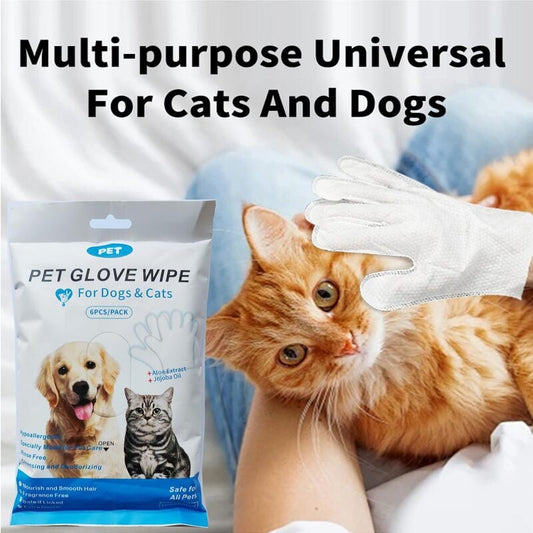 🎁Last Day Promotion 49% OFF🔥Dierenpoetsdoekjes voor honden en katten, reinigende en deodoriserende verzorgingshandschoenen