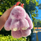 🐰 Handgemaakte Zachte Konijnen PomPom Sleutelhanger – Imitatiebont & Schattig Tasaccessoire!