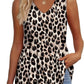 💜LAATSTE DAG PROMOTIE - 50% KORTING💜Damesprint Vloeiende Mouwloze V Hals Peplum Tops