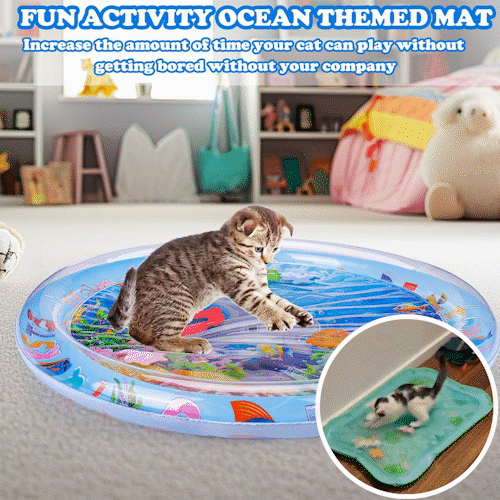 💥【LIMITED TIME 50% OFF】🔥 Katten Drijvende Vis Speelmat | Simuleert Watergolven | Activeert Jachtinstinct | Waterkoeling | Siliconen