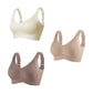 💕Koop 1, krijg 2 gratis💕Geribbelde zijden push-up bh voor dames zonder stalen ring, verstelbaar🌸