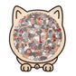 🎁Kerstuitverkoop 49% KORTING🎅135-delige Morandi-kleurige houten puzzel in de vorm van een kat