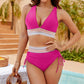 💃Vakantie Uitverkoop 49% UIT💃Bikinisets met Hoge Taille en Kleurblok voor Buikcontroles