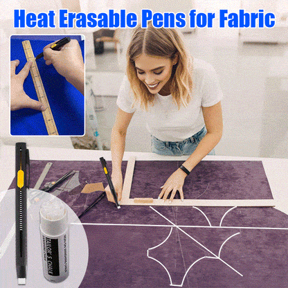 🔥Laatste dag: 50% KORTING🔥Met warmte uitwisbare textielstift voor naaien, borduren en quilten