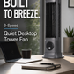 Stille desktop-torenventilator met 3 snelheden