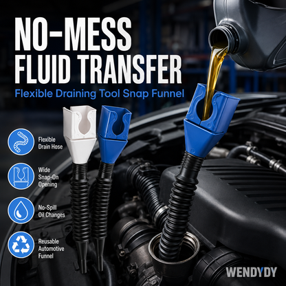 🔧 Flexible Oil Drain Funnel – Bendable Spill-Control Tool for Car Maintenance