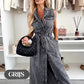 🔥 2025 NIEUWE VERKOOP -50% KORTING💥 Dames Denim Midi Jurk met Tailleband