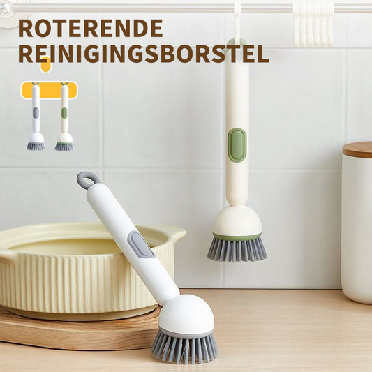 🧽Roterende reinigingsborstel met lange steel voor schalen en potten