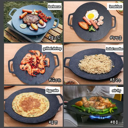 🔥🍳Korting voor beperkte tijd🔥Multifunctionele Antiaanbakpan - Medische Steentextuur, Gezond Materiaal Zonder Vreemde Geur