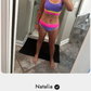 Sportieve 3-delige Nylon Bikini Set met Kleurvlakken