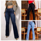 🎁50% KORTING👖 Stretch Flare Jeans met Hoge Taille – Comfortabel, Flatterend & Stijlvol voor Elke Dag