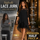 💃 FLASH SALE! 🌸 Stijlvolle Lace Jurk Met High-Low Design – Perfect Voor Feestjes, Dates & Speciale Momenten