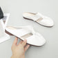 👣 Zachte leren sandalen met hol ontwerp en platte muiltjes🔥