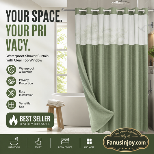 🔥Tijdelijke aanbieding: 50% KORTING!🛁Eenvoudig te bevestigen, waterdicht en biedt privacy!🚿Douchegordijn met wafelpatroon