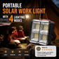 🔥🎁Superaanbieding: 49% KORTING💡Draagbare werklamp op zonne-energie met 4 verlichtingsstanden
