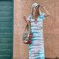 🍃 Lange jurk met losse pasvorm | Ademende zomerse maxi-jurk met V-hals