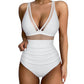 💃Vakantieaanbieding 49% KORTING💃Contrast Mesh Gerimpeld Eendelig Badpak Voor Dames