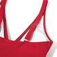 💃Vakantieaanbieding 49% KORTING💃Contrast Mesh Gerimpeld Eendelig Badpak Voor Dames