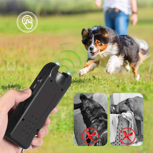 🐕Handheld blafbeheersing lichtgevende ultrasone hondenverjager