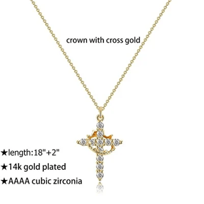 🔥49% OFF🔥2024 New Crown with Cross Pendant Necklace