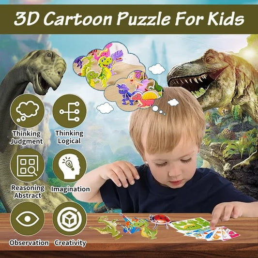 Puzzel 3D educatief met geanimeerde tekeningen