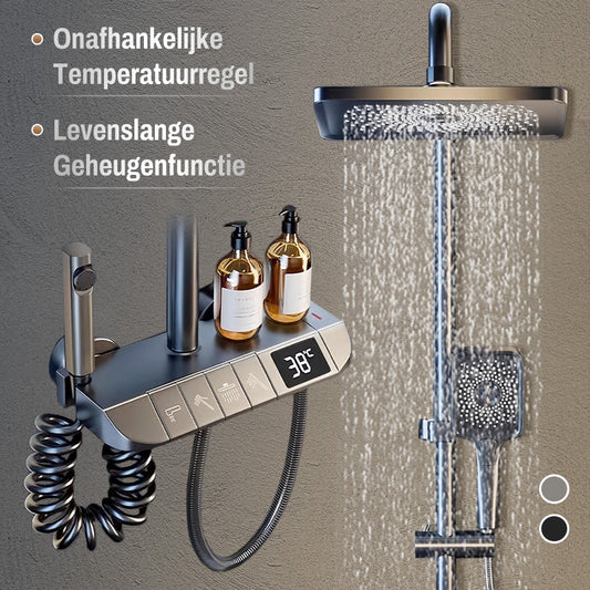 💥Uitverkoop 49% korting💕Intelligent Drukverhogende Thermostatische Douchekraan Set met Digitaal Display