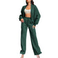 Dames Sweatbroek 2-Delige Sets met Lange Mouwen en Ritssluiting