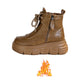 👢Leren dameslaarzen met pluche voering👢