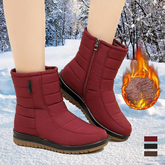 Kerstpromotie-49%korting👢Waterdichte Sneeuwlaarzen met Pluche Voering voor Dames👢